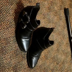 Forever 21 Western Ankle Boots Zip Up Black Size 7 US W